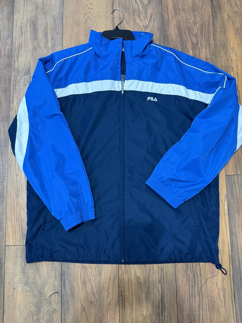 FILA Blue and Navy Colorblock Windbreaker Jacket